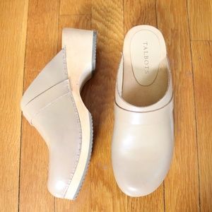Talbots Clarissa Leather Clog Size 8.5